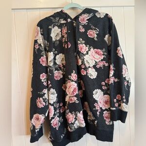 TORRID | Relaxed Floral Hoodie | Black floral | Size: 3X